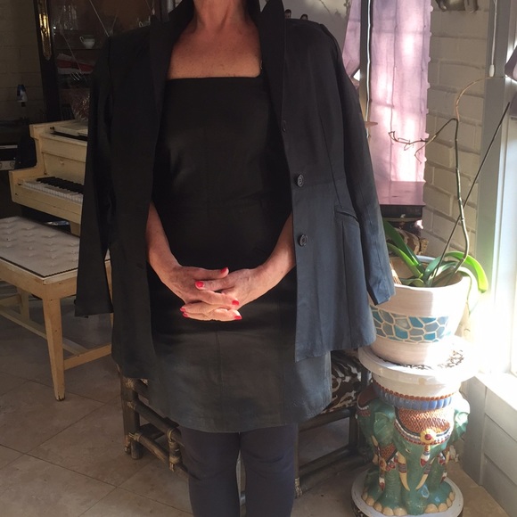 Newport News Dresses & Skirts - Leather dress and matching blazer
